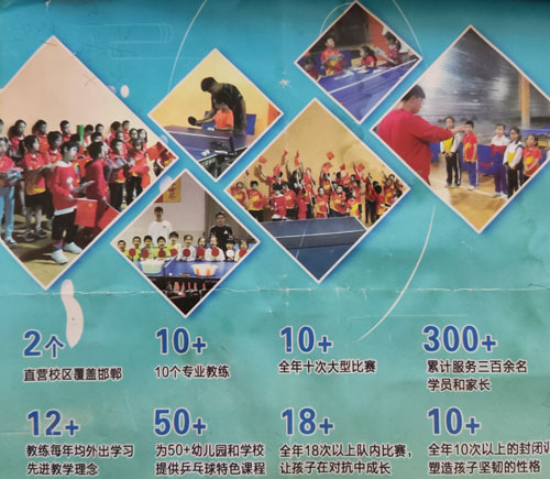 邯郸市少儿学习乒乓球哪里有培训班价格